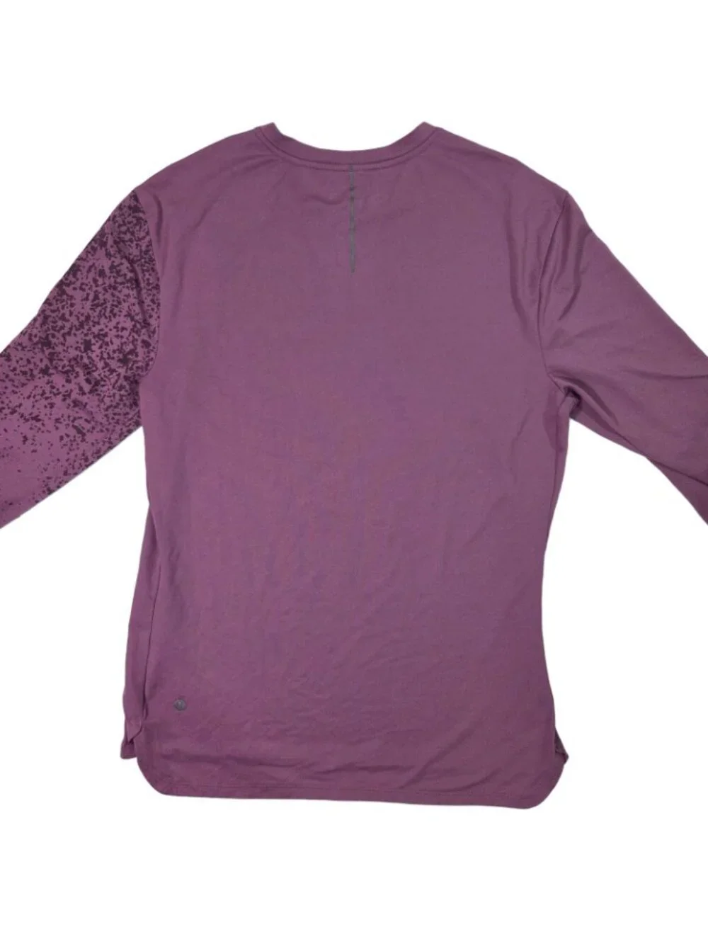 Lululemon Men Vent Tech Top M Purple Square Neck Running Logo Long Sleeve